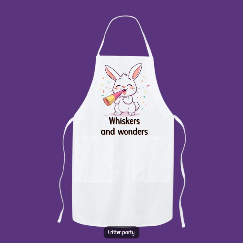 Funny Bunny Party Horn Apron: Hilarious Kitchen Wear for Festive Cooks