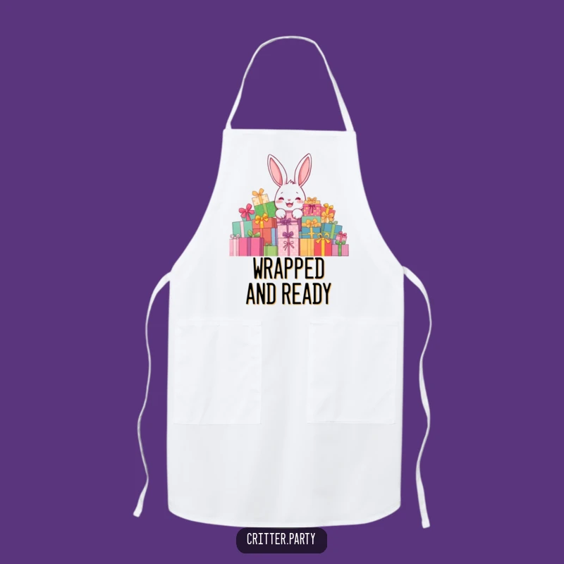 Funny Rabbit Present Apron: Festive Kitchen Surprise, Perfect Funny Gift for Chefs