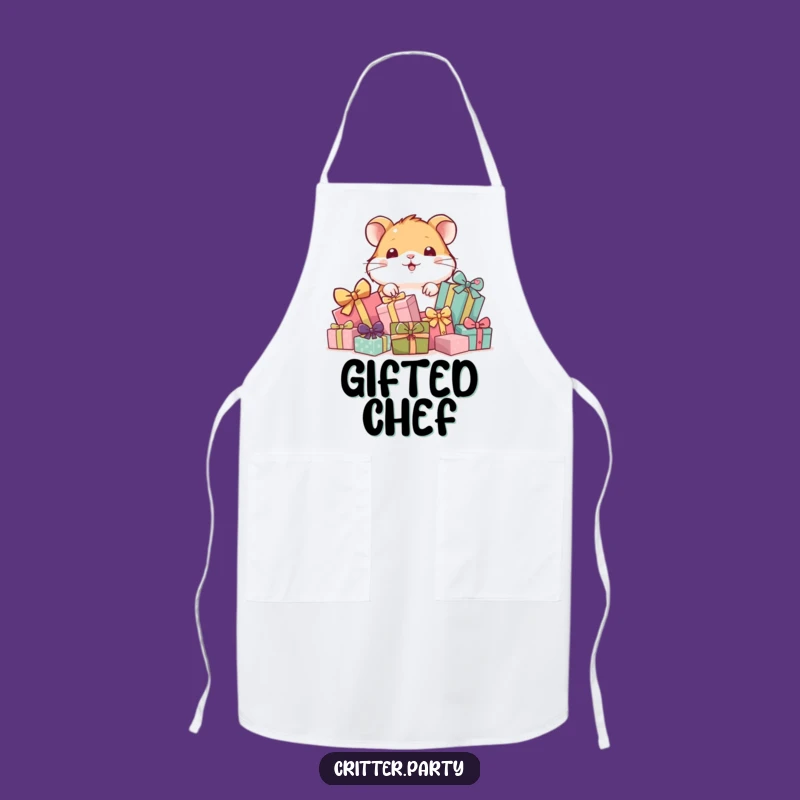 Funny Hamster Gift Pile Apron: Cook with Playful Flair