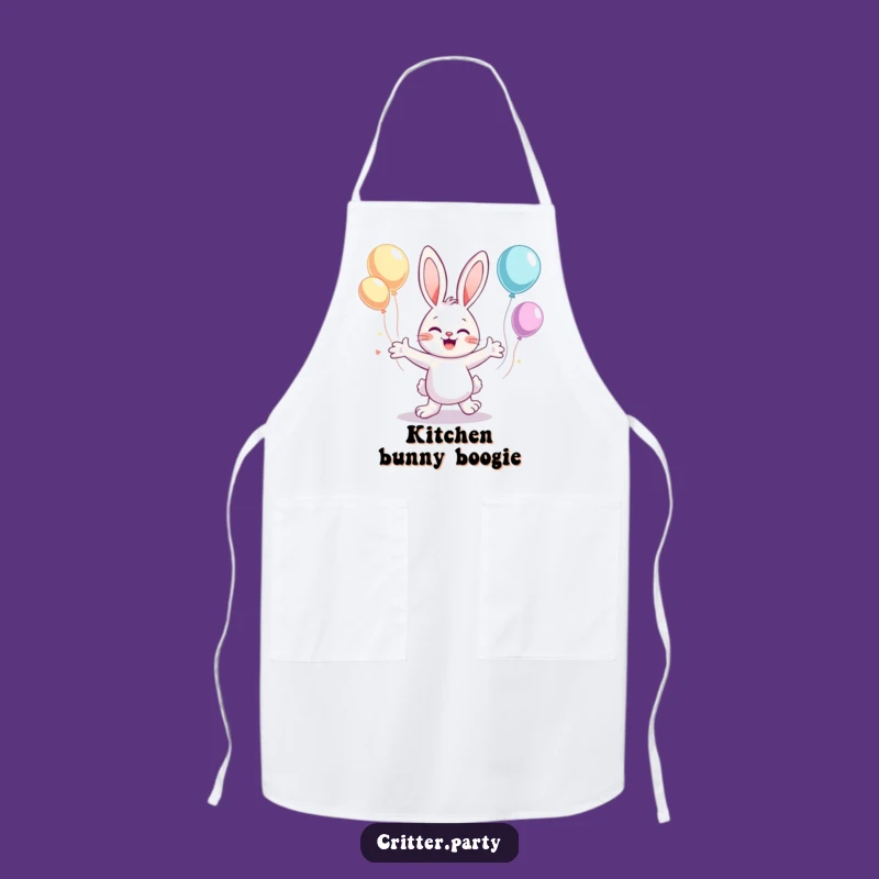 Funny Bunny Dance Apron: Cook Up Fun with Whimsical Kitchen Flair