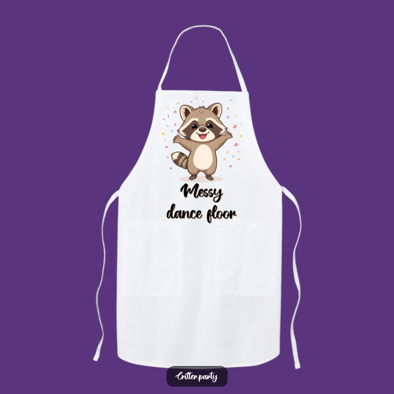 Funny Raccoon Dancing Apron - Kitchen Fun for Hosts, Protects Clothes, Ideal Funny Gift