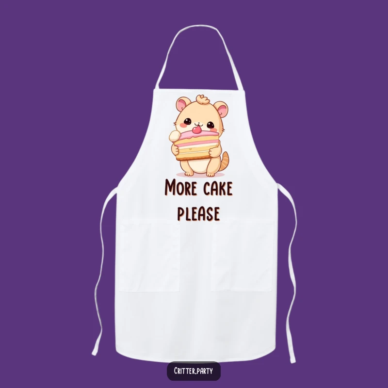 Funny Critter Cake Apron: Bake and Serve with Humorous Sweetness!