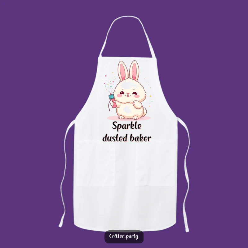 Funny Bunny Apron: Celebrate in the Kitchen with this Glitter Design