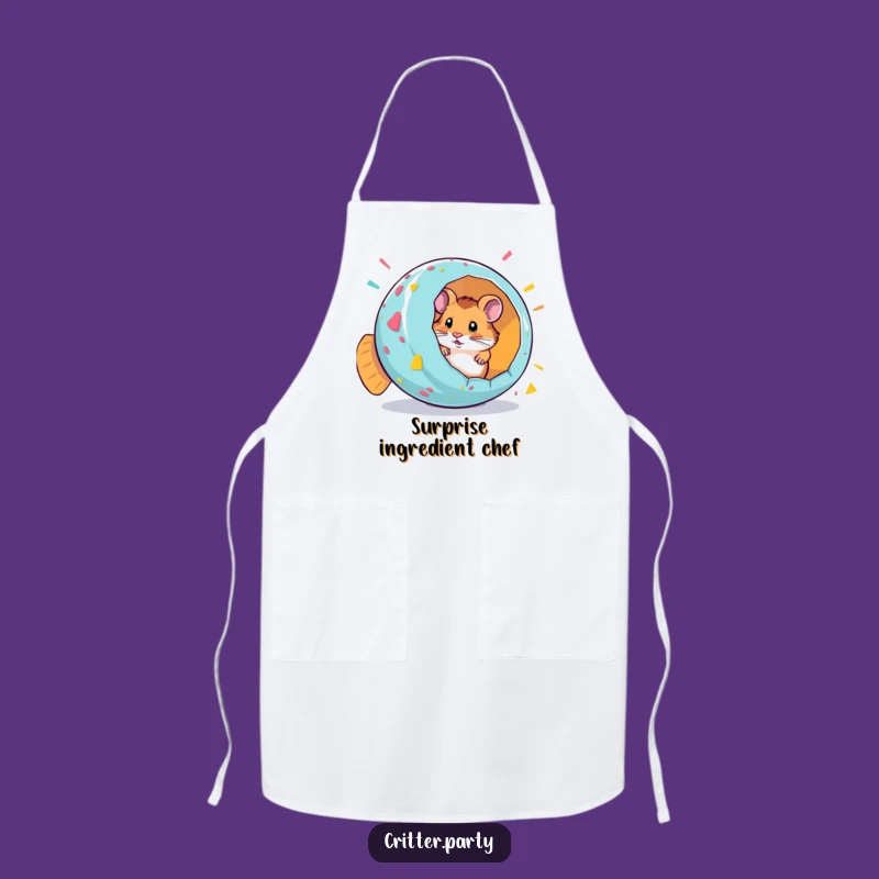 Funny Hamster Party Popper Surprise Apron: Cook Up Some Fun