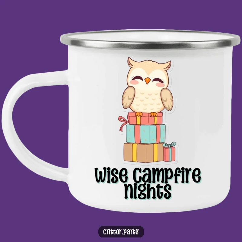 Funny Owl Camping Mug: Enjoy Your Adventure with This Hilarious Amused Companion!