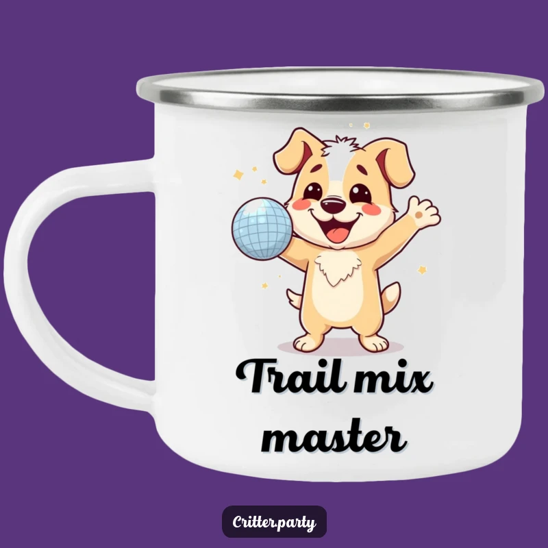 Funny Dog Disco Ball Camping Mug: Hilarious Outdoor Companion for Party Adventures