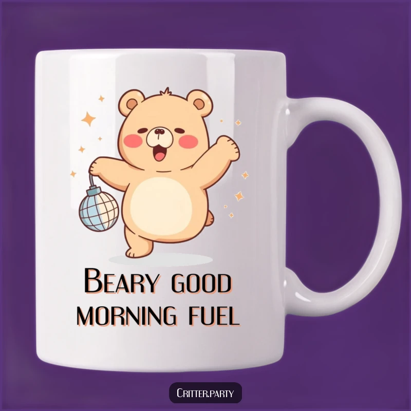 Funny Chubby Bear Disco Mug: Get Down with Hilarious Dancing Bear Fun