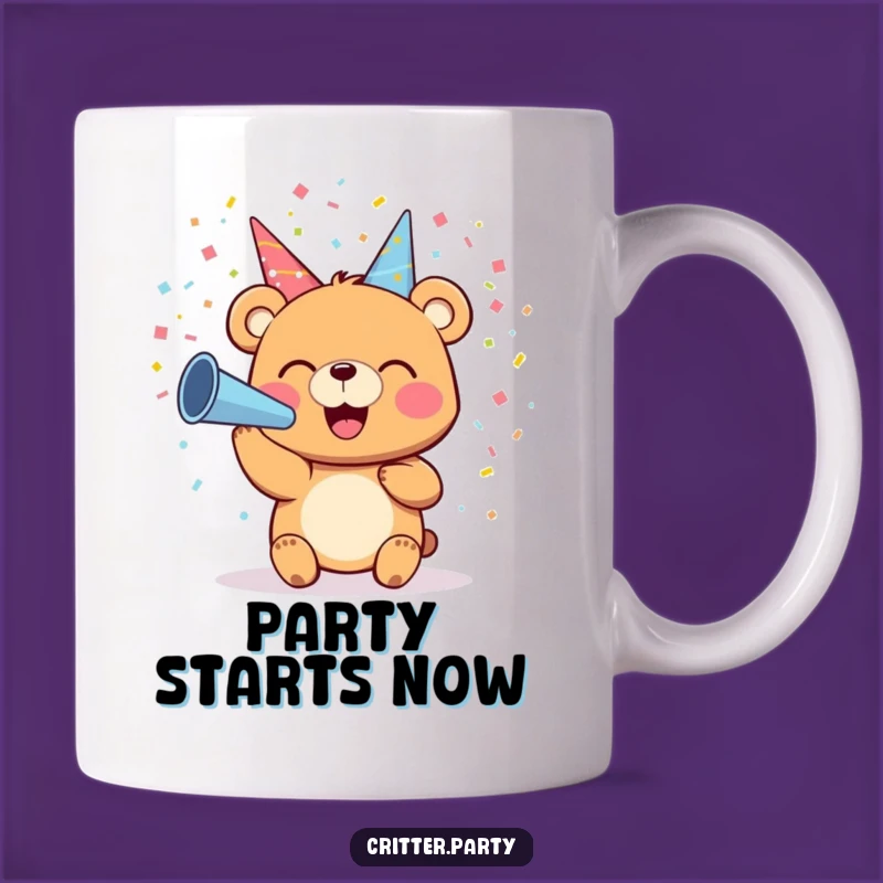 Funny Bear Confetti Party Mug: A Joyful Blast of Humor for Your Morning Brew