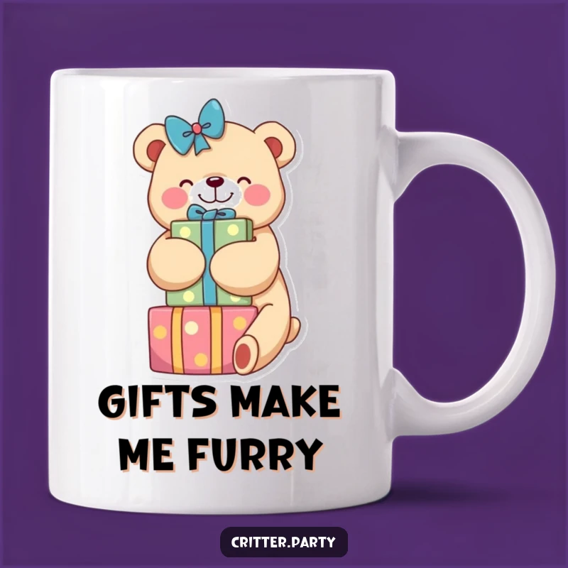 Funny Bear Hugging Presents Mug: A Joyful and Funny Gift for Bear Lovers