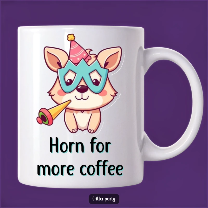Funny Party Animal Mug: Celebrate Loudly with this Humorous Horn Blower!