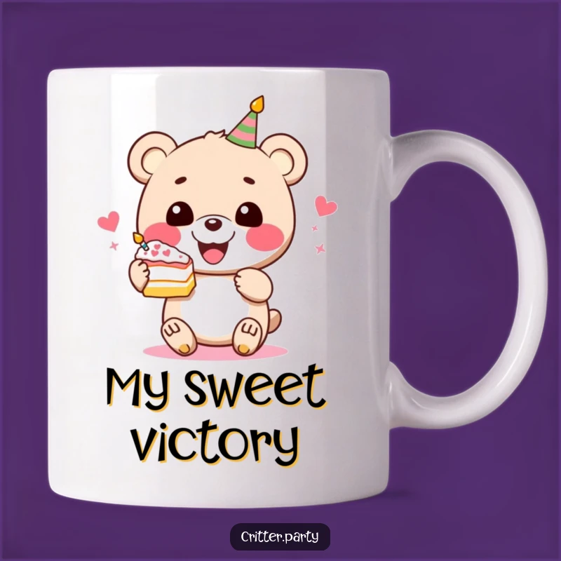 Funny Bear Cake Mug: Joyful Festive Treat, Perfect Funny Gift for Bear Lovers