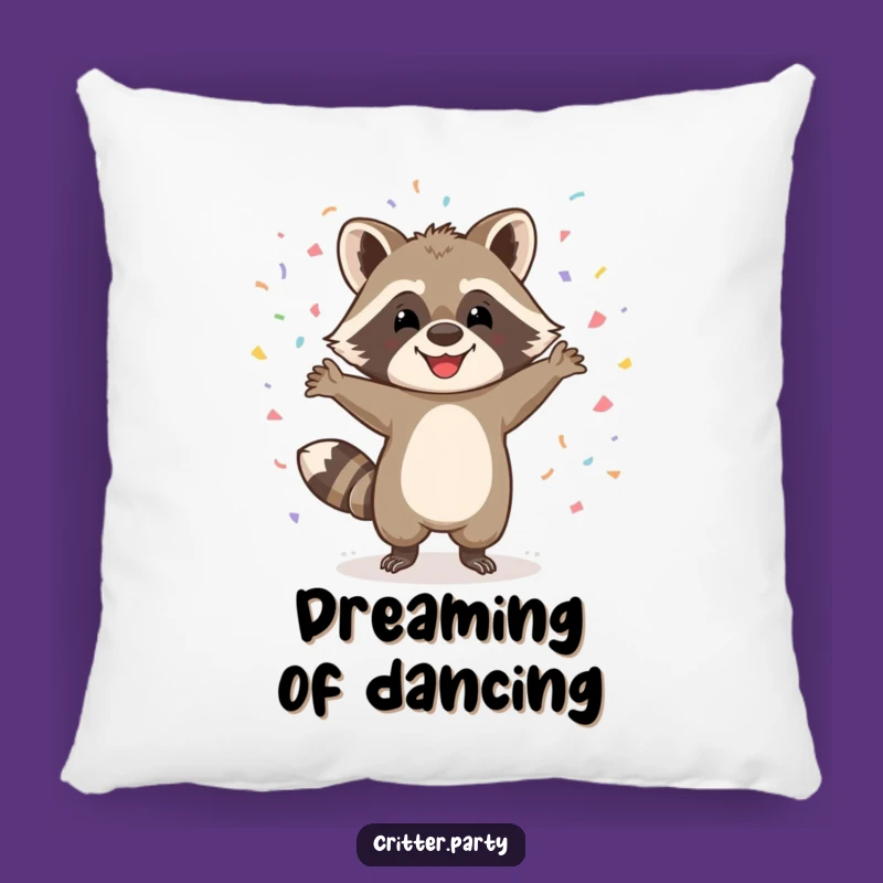 Funny Raccoon Dancing Pillow - Soft Cushion for Cozy Fun, Adds Whimsy, Perfect Funny Gift