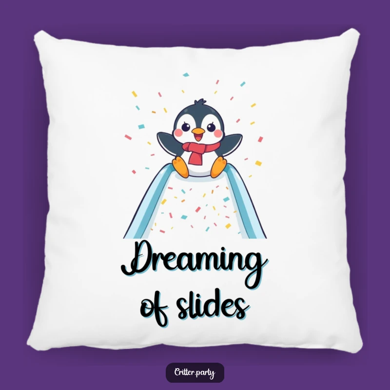 Funny Penguin Slide Pillow: Comfy Comfort with Festive Fun