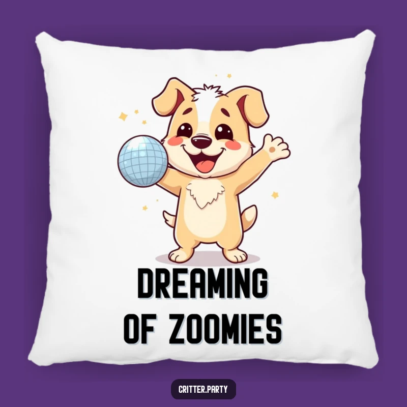 Funny Dog Disco Ball Pillow: Hilarious Accent for Dancing Dreamers
