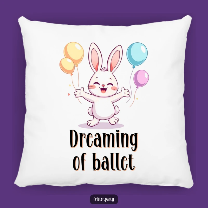 Funny Bunny Dance Pillow: Snuggle Up with Whimsical Comfort and Floaty Fun