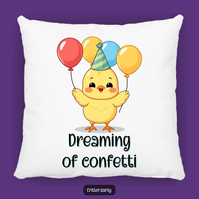 Funny Chick Party Pillow: Cozy Juggling Comfort, Perfect Decorative Gift