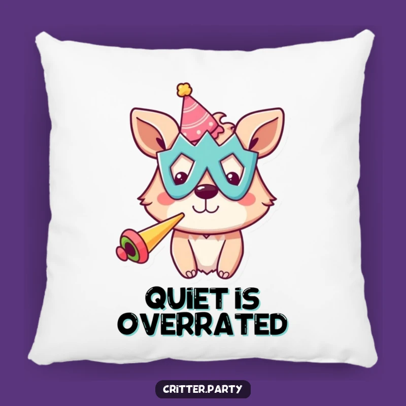 Funny Party Animal Pillow: Snuggle Up with Humorous Celebration Comfort!