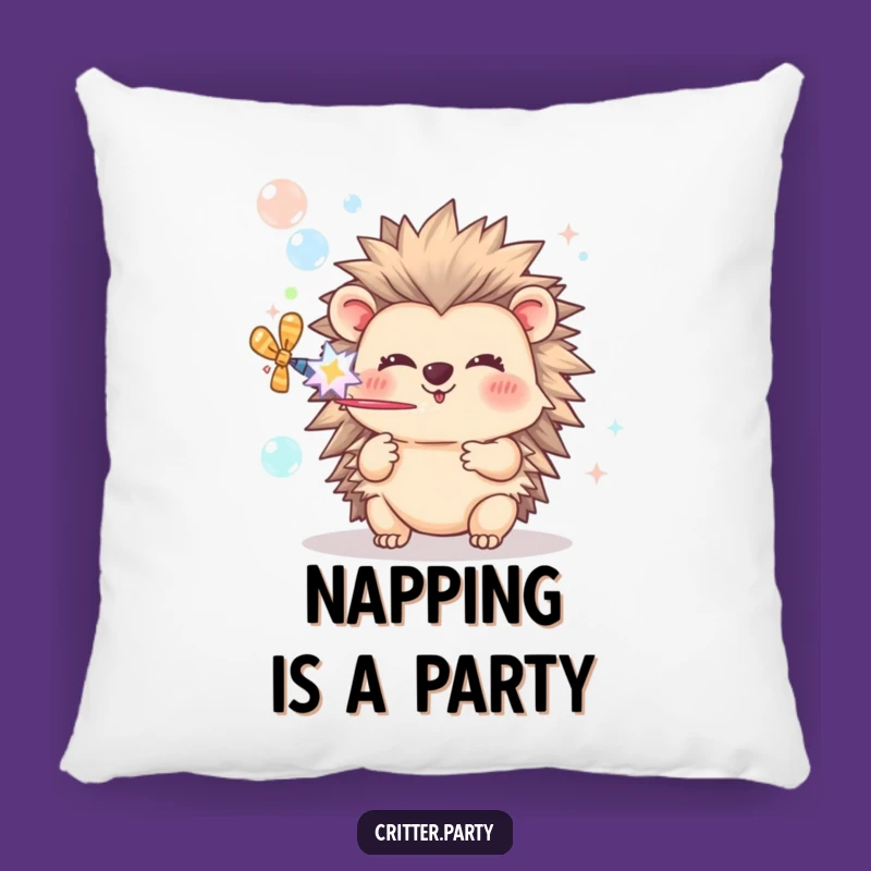 Funny Hedgehog Bubble Popper Pillow: Snuggle Up with Adorable Hedgehog Celebration