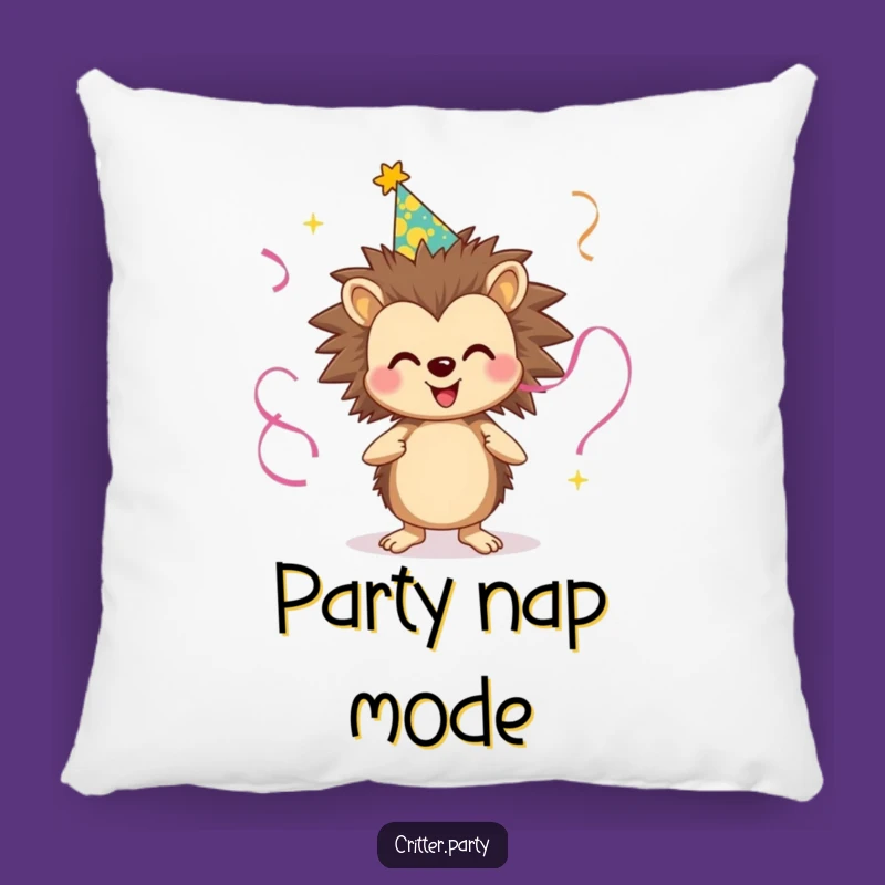 Funny Hedgehog Party Pillow - Soft Cushion for Cozy Celebrations, Adds Whimsy, Perfect Funny Gift