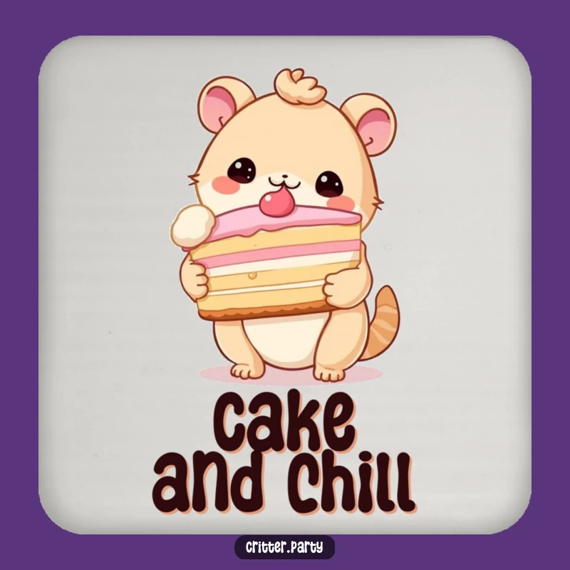 Funny Critter Cake Coasters: Protect Surfaces with Humorous Dessert Charm!