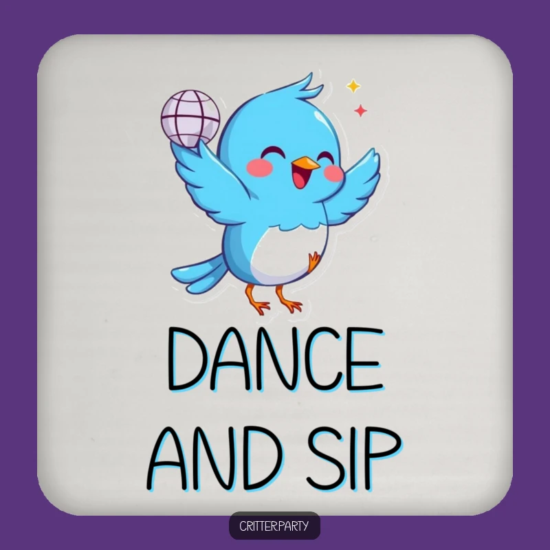 Funny Bird Coaster: Protect Surfaces with This Dancing Disco Ball