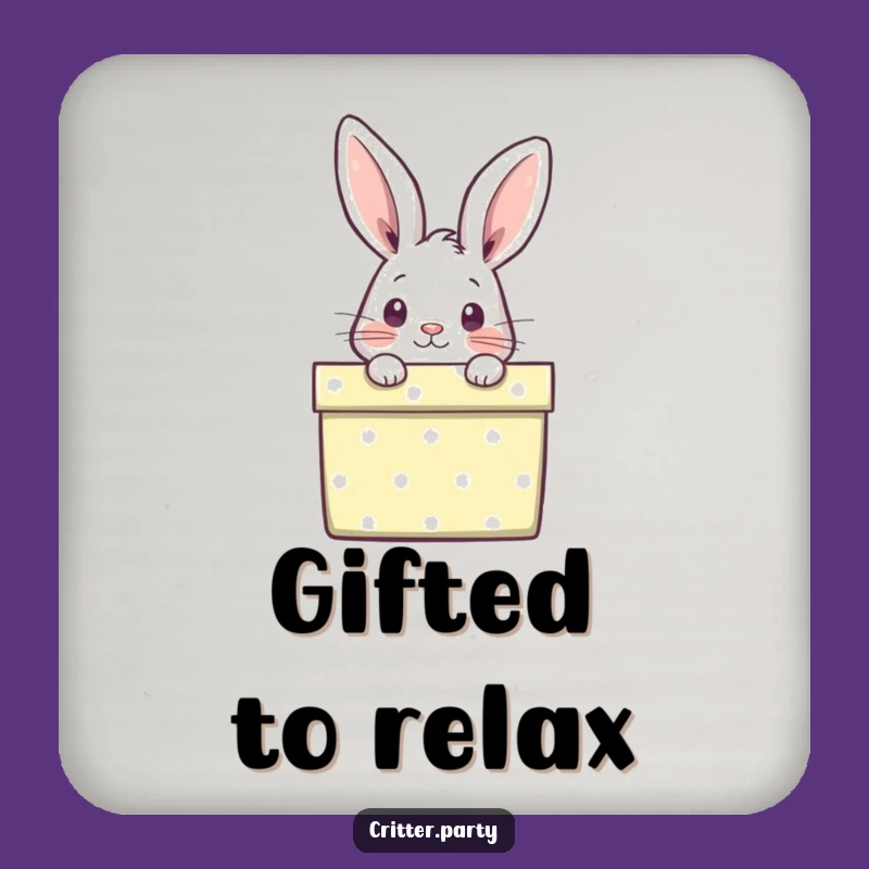 Funny Rabbit Coasters: Protect Surfaces with This Hilarious Gift Box Peek!