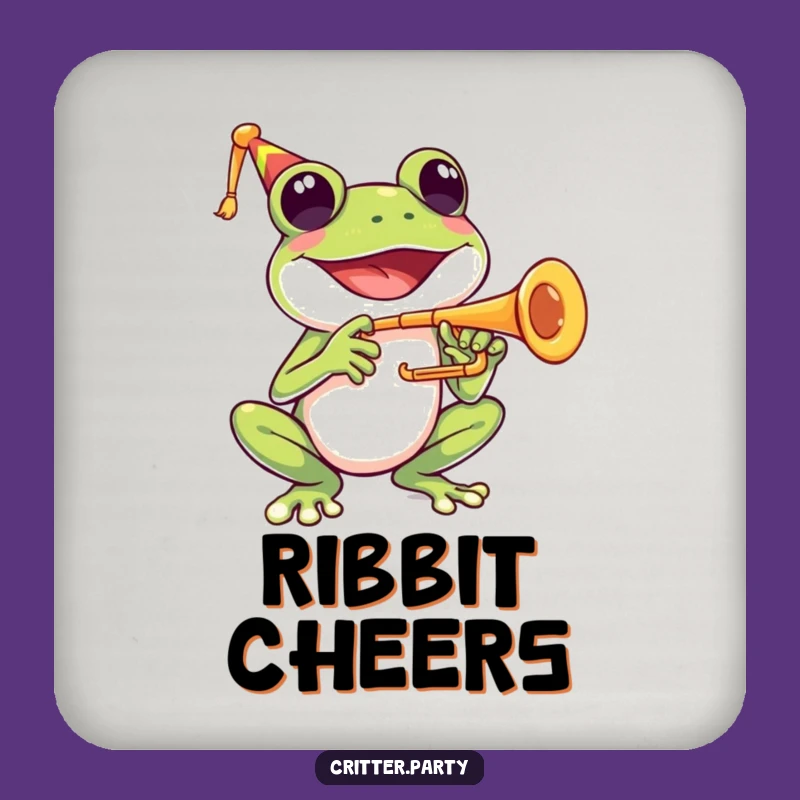 Funny Coaster Set: Frog's Musical Base, A Hilarious Funny Gift!