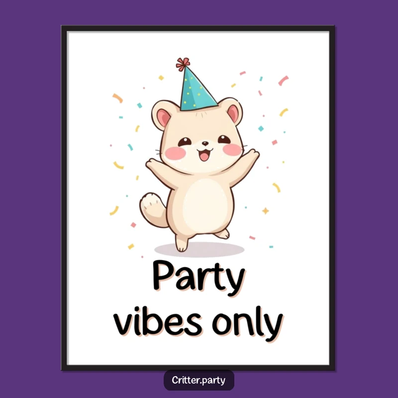 Funny Dancing Animal Poster: Brighten Your Space with a Humorous Party Vibe!