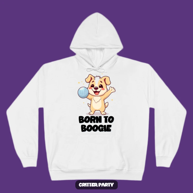 Funny Dog Disco Ball Hoodie: Cozy Dancing Pup Sweatshirt for Hilarious Nights