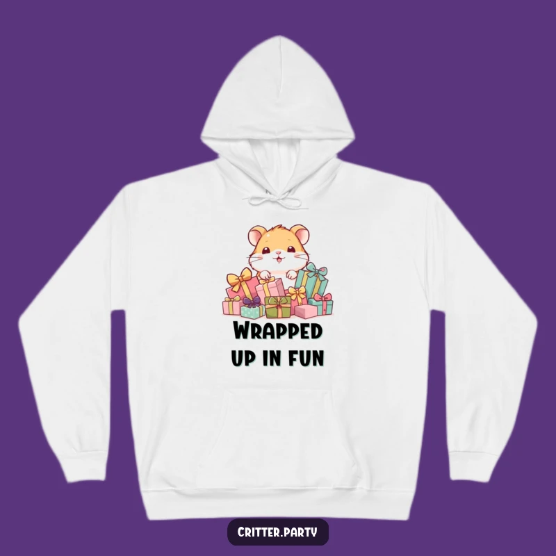 Cozy Funny Hamster Gift Pile Hoodie: Warmth and Cuteness