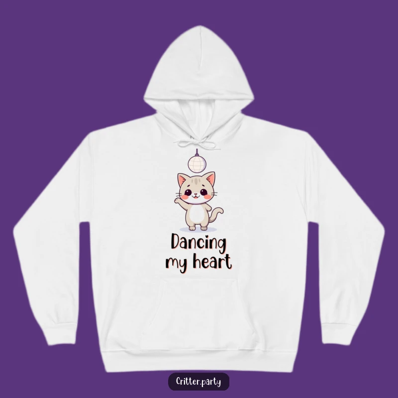 Cozy Funny Kawaii Cat Disco Hoodie: Warm Dancer Apparel Gift