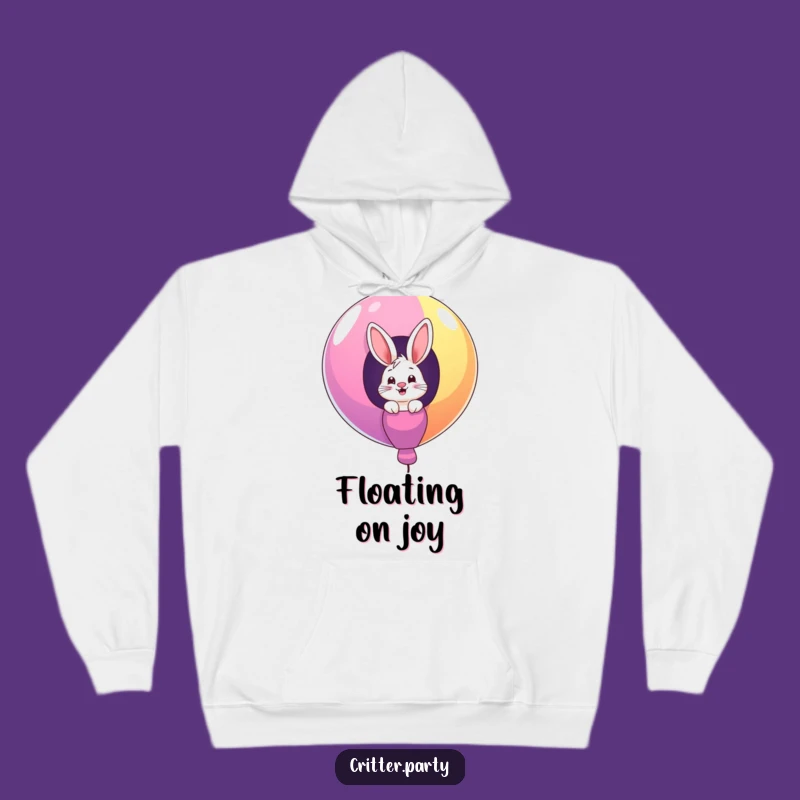 Cozy Funny Bunny Balloon Hoodie: Giggling Critter Comfort, Great Funny Gift