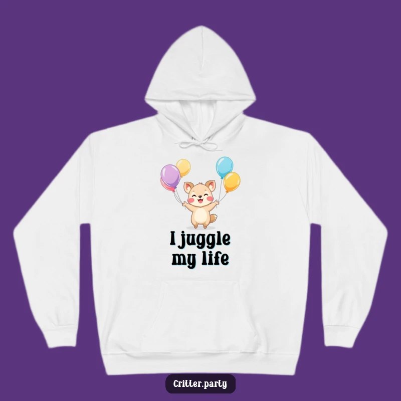 Funny Juggling Animal Hoodie: Stay Cozy and Cheerful with Humorous Style!