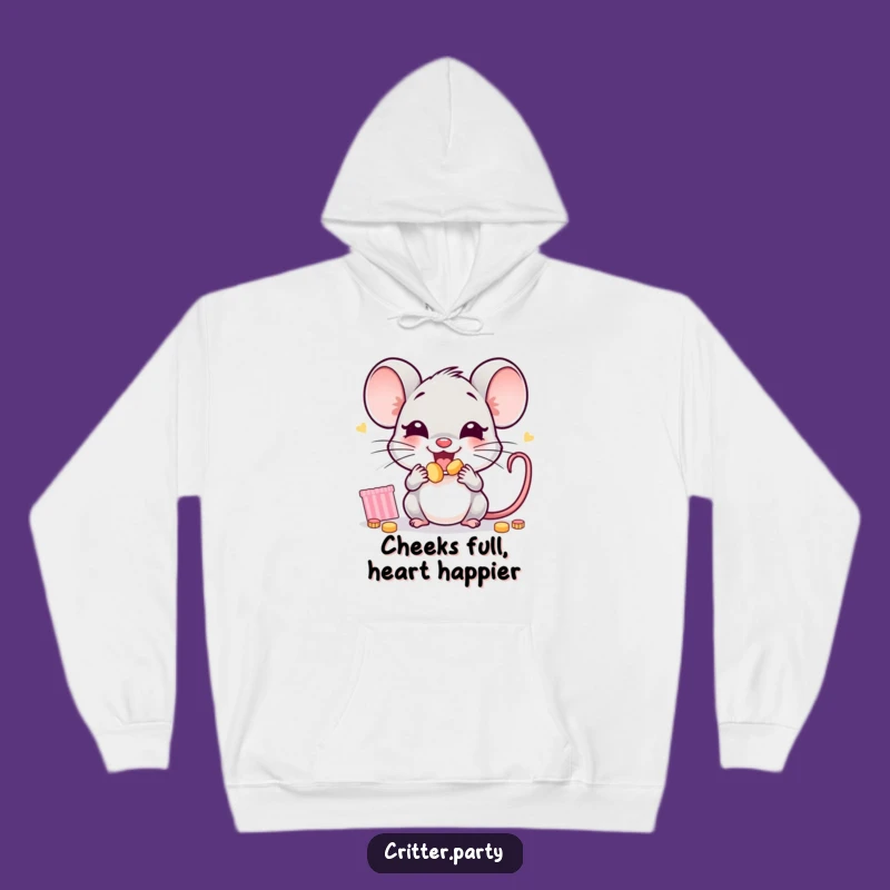 Funny Mouse Hoodie: Cozy Up with this Snack-Loving Character