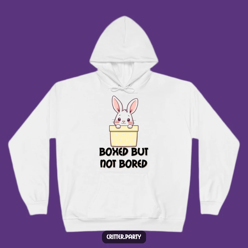Funny Rabbit Hoodie: Cozy Up in This Hilarious Gift Box Peek for Warm, Playful Comfort!