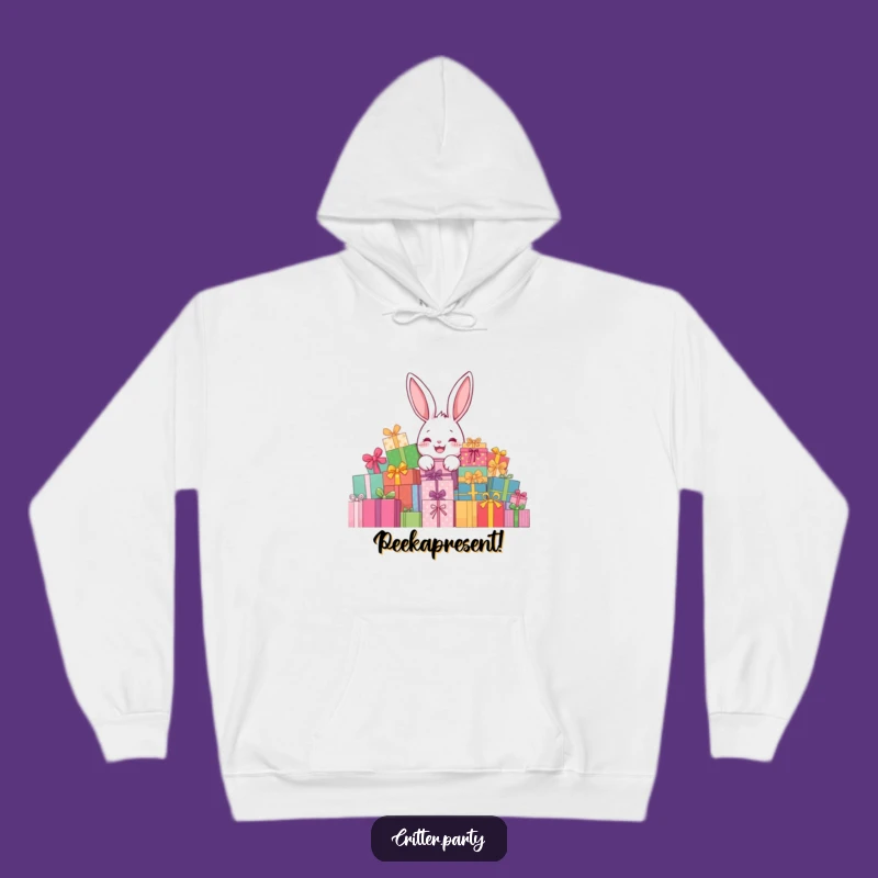 Funny Rabbit Present Hoodie: Cozy Surprise Style, Ultimate Funny Gift