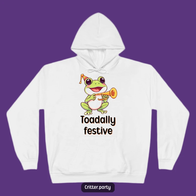 Funny Cozy Hoodie: Frog's Musical Jam, The Ultimate Funny Gift!