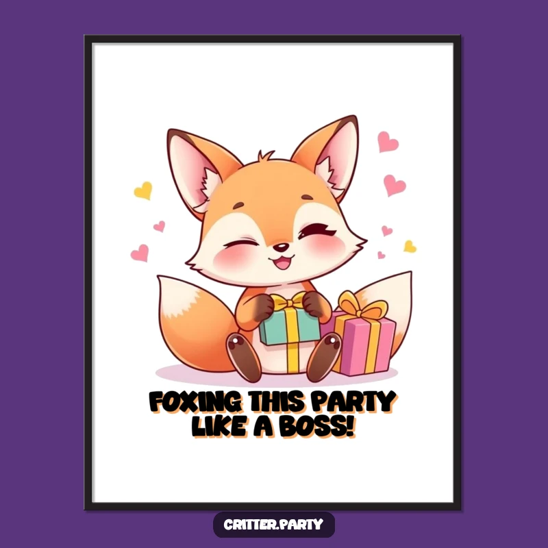 Free Printable Wall Art: Fox Juggling Gifts, Humorous Downloadable Decor!