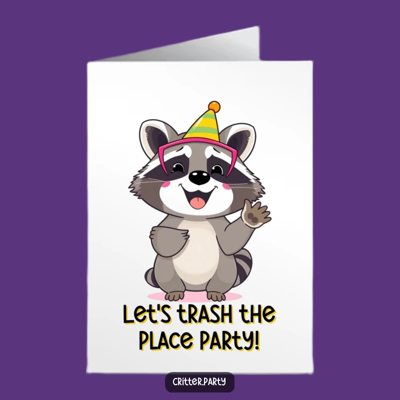 Free Printable Raccoon Birthday Card: Funny Party Downloadable Gift!