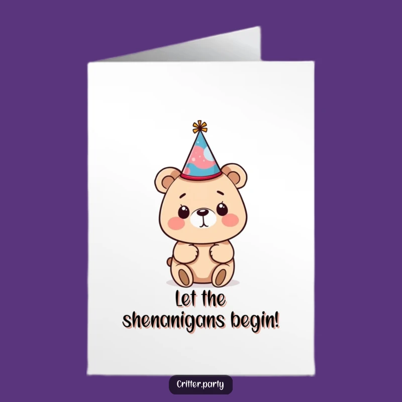 Free Printable Funny Bear Birthday Card: DIY Downloadable Gift for Laughter