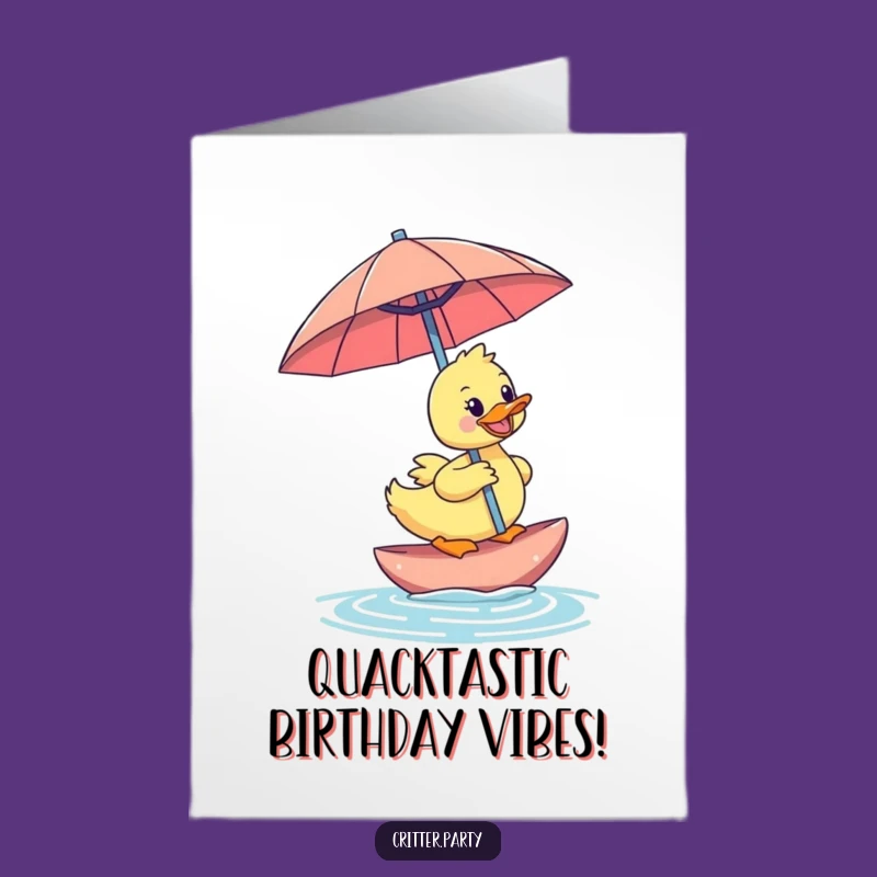 Free Printable Funny Duck Birthday Card: Joyful DIY Downloadable for Celebration