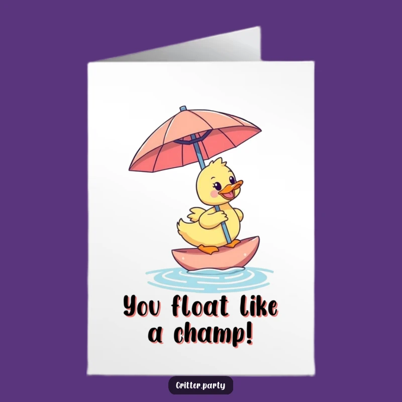 Free Printable Funny Duck Congrats Card: DIY Downloadable Waves of Joy