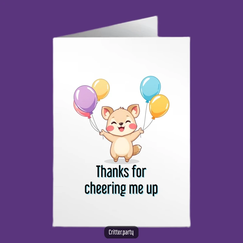 Free Printable Thank You Card: Juggling Animal Funny Downloadable for Expressing Gratitude