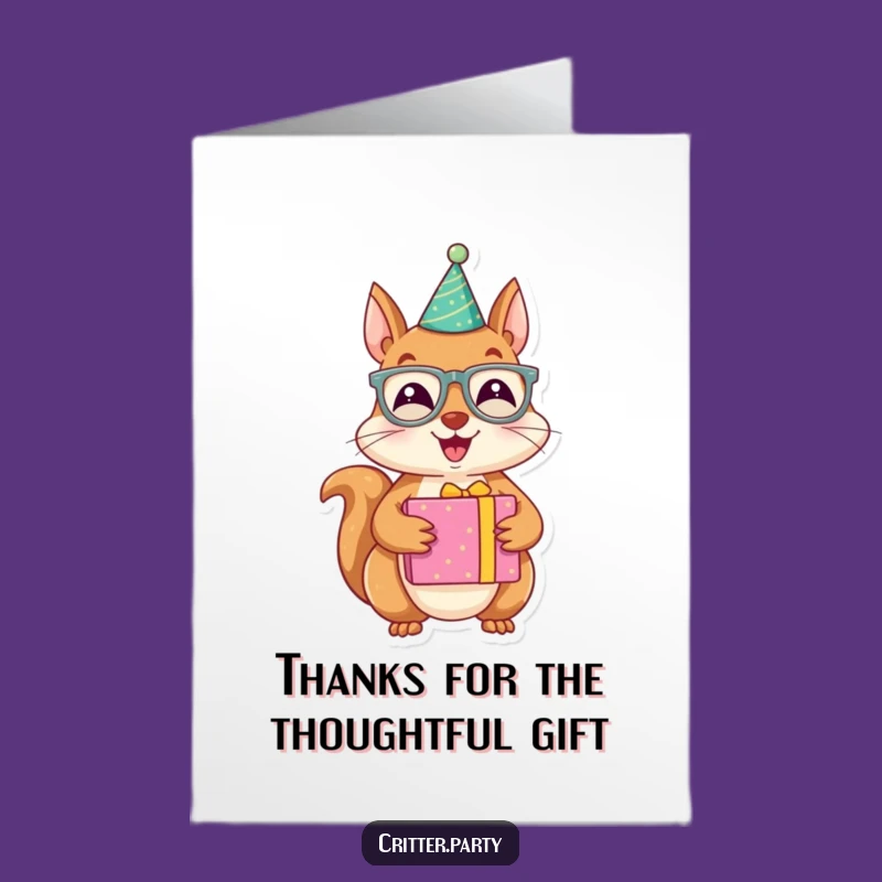 Free Printable Thank You Card: Party Squirrel, Funny Downloadable Gift