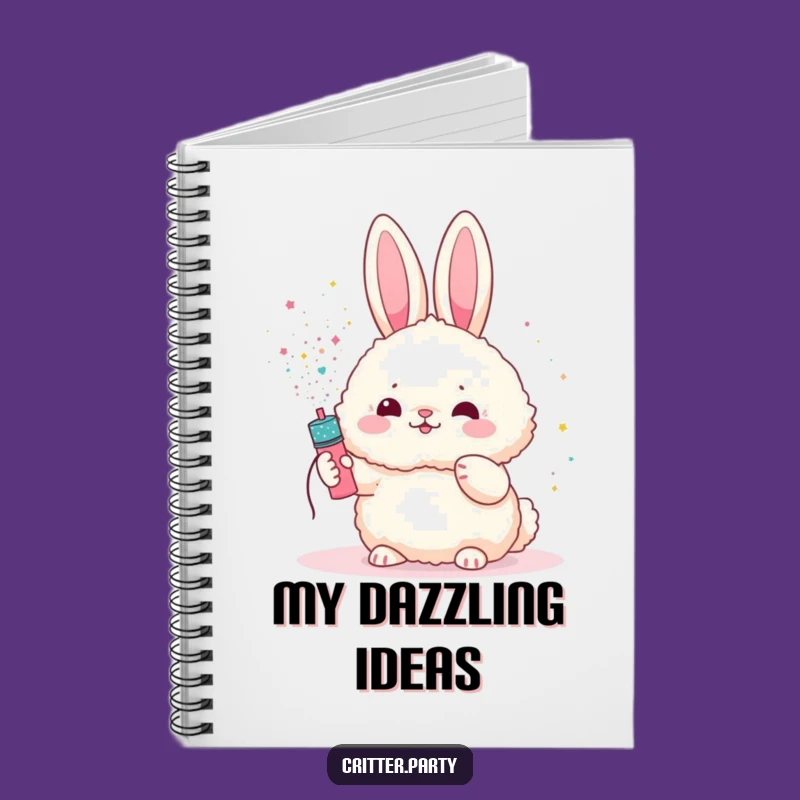 Funny Bunny Notebook: Jot Down Ideas with this Glittery Character