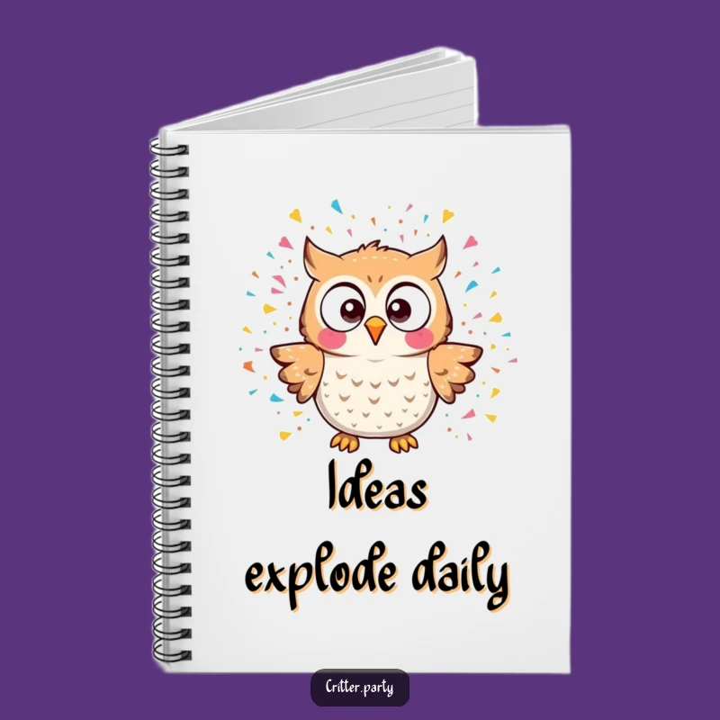 Creative Funny Kawaii Owl Confetti Explosion Notebook, Inspiring Surprise Gift Journal