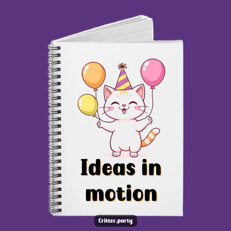 Funny Cat Juggling Balloons Notebook: Hilarious Journal for Creative Party Ideas