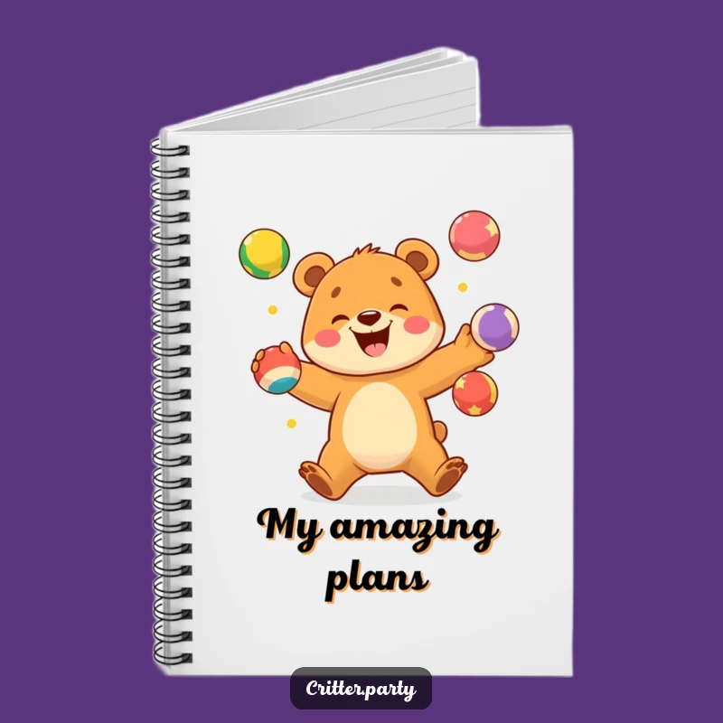 Funny Bear Cub Juggling Notebook: Jot Down Your Playful Ideas