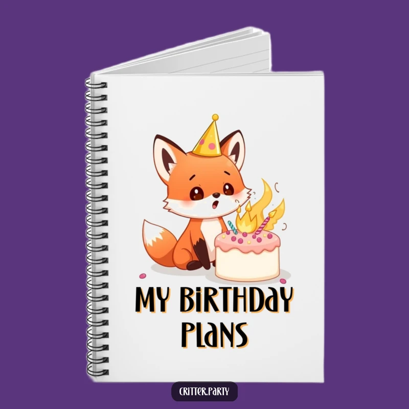 Funny Fox Cub Notebook: Jot Down Surprises with This Exploding Cake Cover