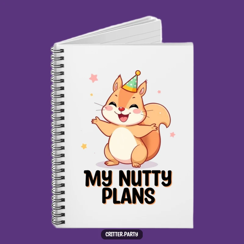 Funny Squirrel Notebook: Jot Down Your Party Plans with This Hilarious Spinning Character!